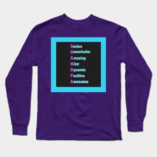 Grandpa:  Genius-Remarkable-Amazing-Nice-Dynamic-Positive-Awesome -Motivational  Gifts for Grandpa Long Sleeve T-Shirt